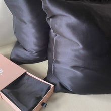 Load image into Gallery viewer, Charcoal Silk Pillowcase